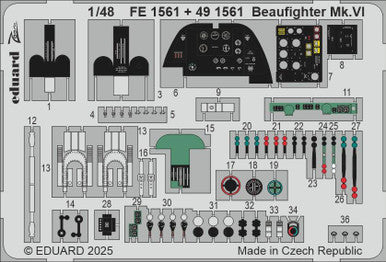 Eduard FE1561 1/48 Beaufighter Mk.VI Zoom Set for REVELL