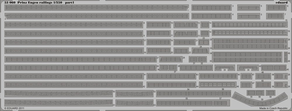 Eduard 53060 1/350 Ship- Prinz Eugen Railings for TSM