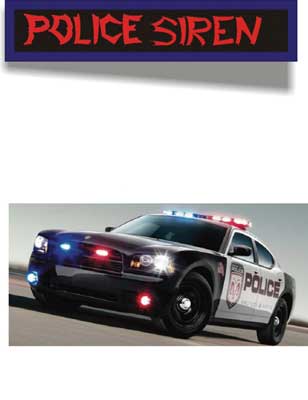 Evans Designs PS2 All Scale Police Siren Sound w/Speaker and Compact Switch -- 12 - 18 Volt AC/DC