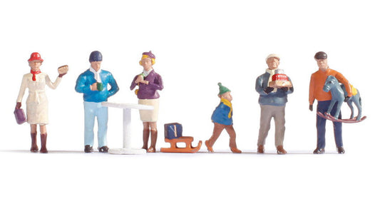Noch 36926 N Scale Christmas Market Figure Set