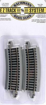 Bachmann 44531 HO Scale E-Z Track Curved Track Nickel Silver Gray