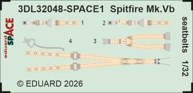 Eduard 3DL32048 1/32 Space Set Spitfire Mk.Vb Seatbelts SPACE for