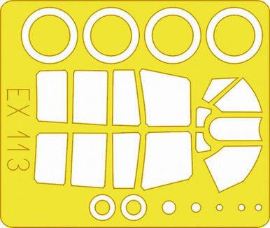 Eduard EX113 1/48 Mask P-40N for Hasegawa Canopy Mask Set