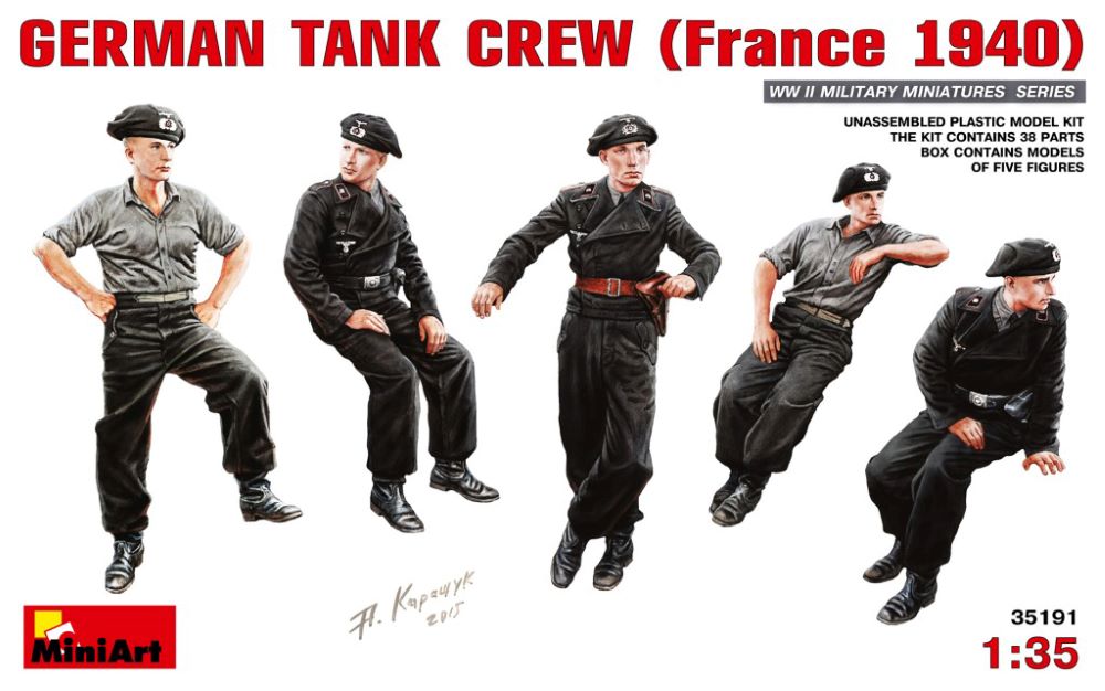 Miniart Models 35191 1/35 WWII German Tank Crew France 1940 (5)