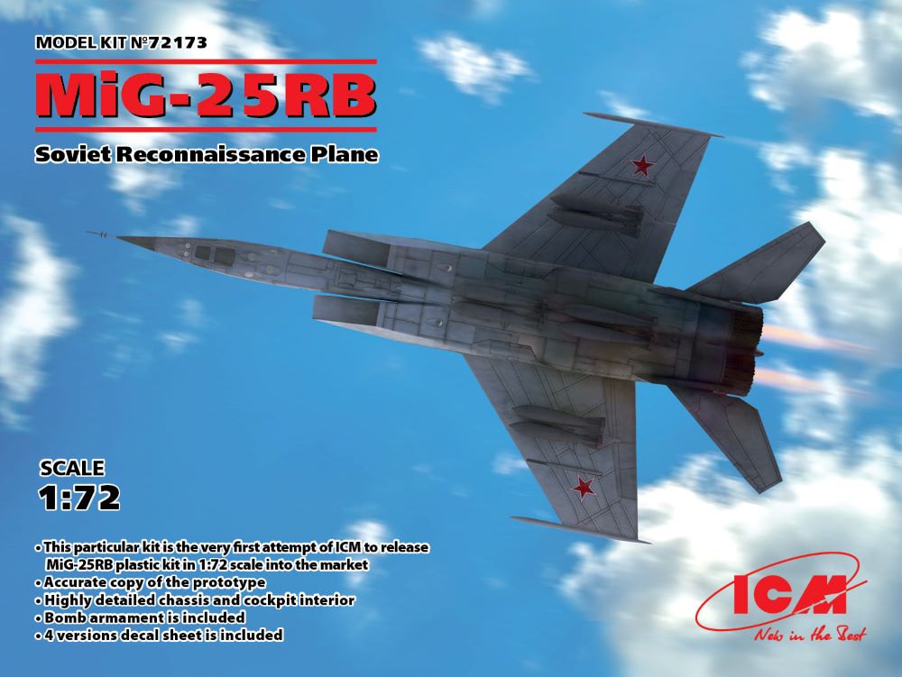 ICM Models 72173 1/72 Soviet MiG25RB Recon Aircraft