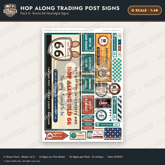 Alpine Railworks 30761O O Scale Roadside Signs - Trading Post