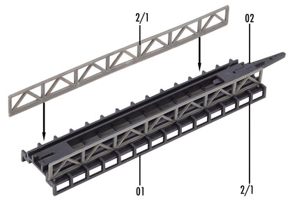 Faller 282901 Z Scale 4 Straight Track Beds Model Kit
