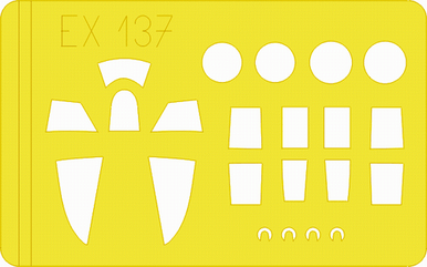 Eduard EX137 1/48 Paint Mask for HASEGAWA N1K1-Ja George Canopy Mask