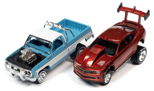 Johnny Lightning JLSP221-A 1/64 Scale Zingers Twin Pack Diecast Metal Body And Chassis