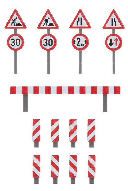 Faller 180930 HO Scale Building Site Traffic Signs Kit