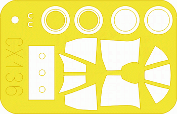 Eduard CX136 1/72 Paint Mask for TAMIYA F4U-1 Canopy Mask Set