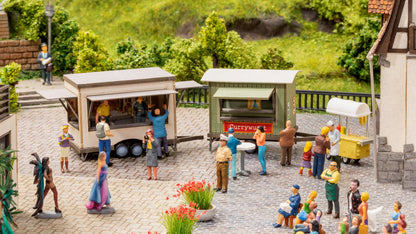 Noch 14396 HO Scale Mobile Food Stalls Laser-Cut Kit
