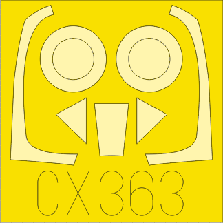 Eduard CX363 1/72 Paint Mask for AIRFIX Typhoon Mk.Ib Canopy Mask Set