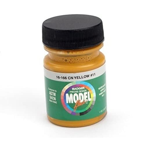 Badger Airbrush 16166 All Scale Modelflex Paint - 1 Ounce -- Canadian National Yellow #11