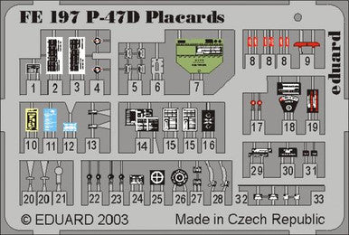 Eduard FE197 1/48 P-47D Placards