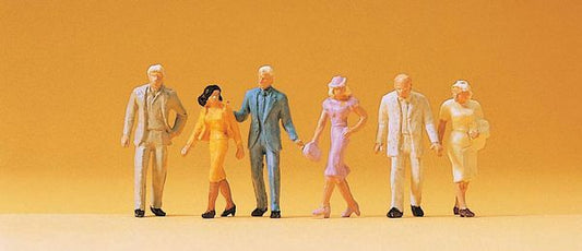 Preiser 14134 HO Scale Pedestrians -- Passers-By pkg(6)