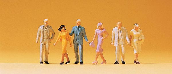 Preiser 14134 HO Scale Pedestrians -- Passers-By pkg(6)