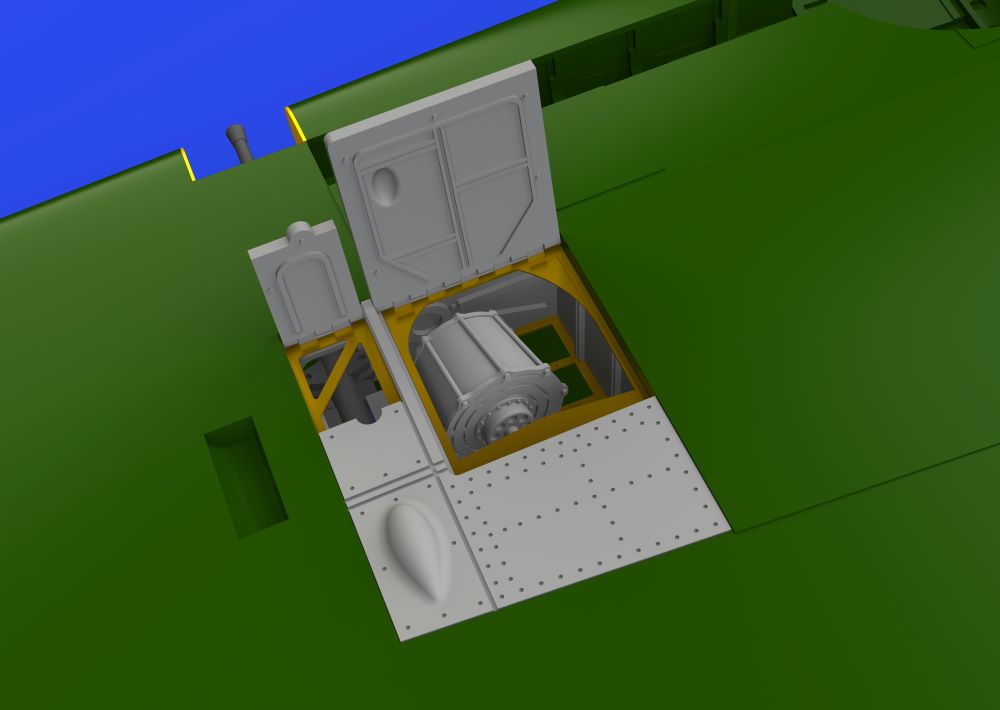 Eduard 648849 1/48 Aircraft- A6M2N Rufe Gun Bays for EDU (Photo-Etch & Resin)