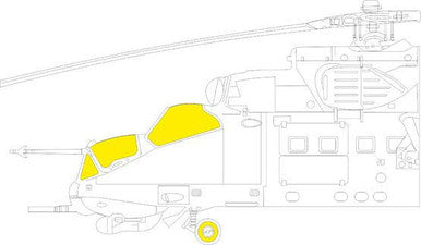 Eduard EX895 1/48 Mask Mi-35M for Zvezda Canopy Mask Set