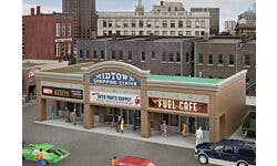 Walthers Cornerstone 933-4116 HO Modern Shopping Center II Kit
