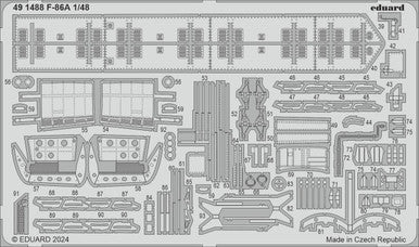 Eduard 491488 1/48 F-86A Photo Etched Set for CLEAR PROP