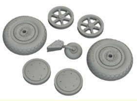 Eduard 648713 1/48 Aircraft- SBD5 Wheels for ATE & RVL (Resin)