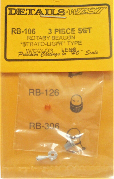 Details West RB-106 HO Scale Rotary Beacon with Cored Lens -- Roof
