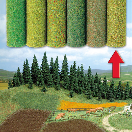 Busch 7226 All Scale Large Grass Mat, 4-Color Mix, 100 x 80 cm