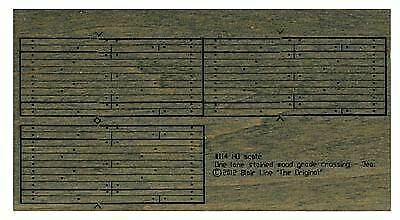 Blair Line 114 HO Scale 1-Lane Wood Grade Crossing -- Kit - 1-3/4" 4.4cm