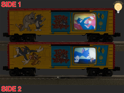 Lionel 6-2528530 O Gauge Tom and Jerry Illuminated Cartoon Boxcar