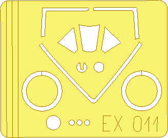 Eduard EX011 1/48 Mask P-47D-25 for Hasegawa Canopy Mask Set