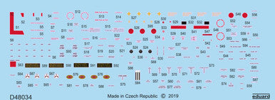 Eduard D48034 1/48 P-51D Stencils for EDUARD