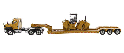Diecast Masters 85601C 1/50 Cat CT660 Truck, Lowboy & Compactor