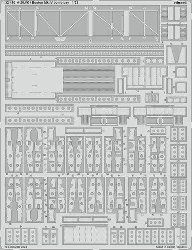 Eduard 32490 1/32 A-20J/K / Boston Mk.IV Bomb Bay Photo Etched Set
