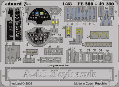 Eduard FE280 1/48 A-4C for Hasegawa Photo Etch Detail Set