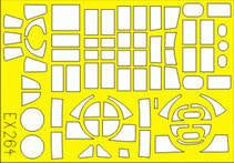 Eduard EX264 1/48 Mask TBM-3 for Hobby Boss Canopy Mask Set