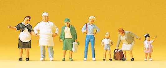 Preiser 10275 HO Scale Baker Krause with Customers Figures