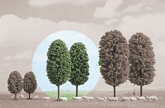 Busch 6052 HO Scale Deciduous Trees, 3-1/8in/8cm pkg(2)