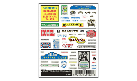 Woodland Scenics DT552 All Scale Assorted Business Signs