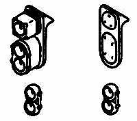 Details West HS-100 HO Scale Headlight Sets - SP - Mars Lights,