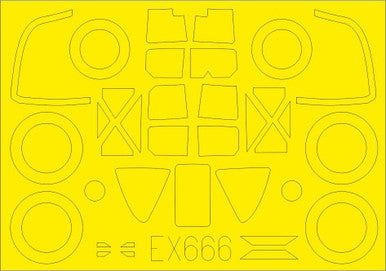 Eduard EX666 1/48 Mask P38F/G for TAM Canopy Mask Set