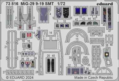 Eduard 73816 1/72 MiG-29 9-19 SMT 73816 Photo Etched Set