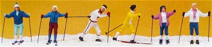 Preiser 10312 HO Scale Recreation & Sports Cross-Country Skiers pkg(6)