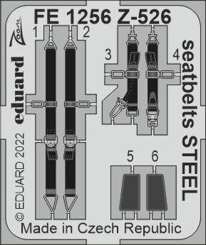 Eduard FE1256 1/48 Z-526 Seatbelts Steel for Eduard
