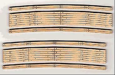 Blair Line 26 N Scale Laser-Cut Curved 2-Lane Wood Grade Crossing (2) 11"