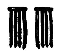 Custom Finishing 258 HO Scale MU Hoses -- Four-Hose w/Bracket pkg(2)