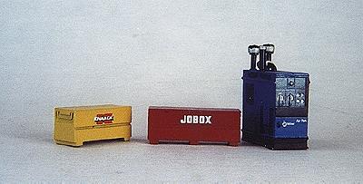 Custom Finishing 7059 HO Scale 2 Miller Air-Pak Welders & 6 Job Tool Boxes Kit