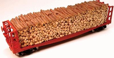 Chooch Enterprises 7262 HO Scale Cast Resin Freight Car Load -- Pulpwood