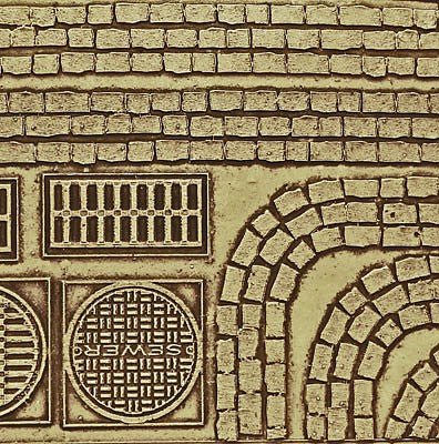 Chooch Enterprises 8657 All Scale Flexible Roadway Cobblestone Details HO Scale