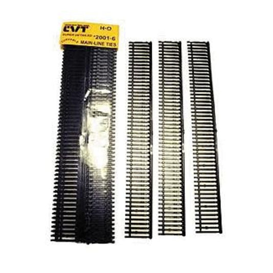 Central Valley Models 20016 HO Scale CVT Tie Strip Sampler pkg(6) -- Mainline 9' Long Ties